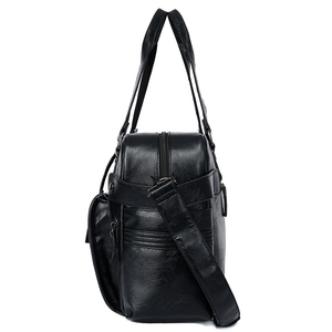 Bolso de viaje de piel sintética suave para fin de semana, bolsa de viaje de negocios, a la moda, con logotipo de marca personalizado, superventas