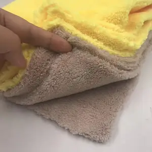 Asciugamano per lucidatura per autolavaggio senza bordi micro fibra 600gsm microfibra di fascia alta asciugamano per lavaggio automatico in microfibra per la pulizia dell'auto