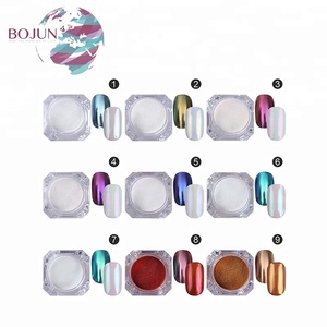 BOJUN arc en ciel Brillant <span class=keywords><strong>nacré</strong></span> nail art perle shell poudre <span class=keywords><strong>effet</strong></span> ongles argent blanc perle pigment - Product Image 5
