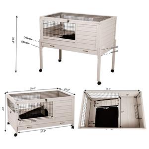 Jaula para Hámster Interior y Exterior con Bandeja Extraíble, Jaula para Cobayas con Ruedas, Jaula para Mascotas Pequeñas - Product Image 2