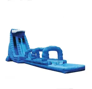 Top popular huge inflatable long water slides for sale