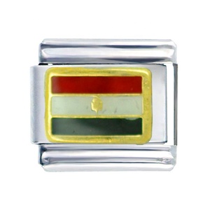 Pulsera de Eslabones con Dijes Italianos de la Bandera Nacional de Puerto Rico Esmaltada a Mano - Product Image 5