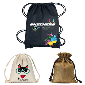 Wholesale Promotion Trending Hot Cotton Storage Cheap Jute small Fashion Jewelry Pouches Gift Canvas Drawstring Bag