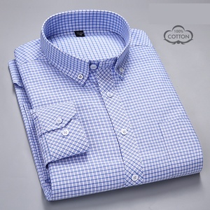 Camicia da uomo personalizzata, elegante, traspirante, in cotone, a maniche lunghe, con colletto a quadri. - Product Image 6