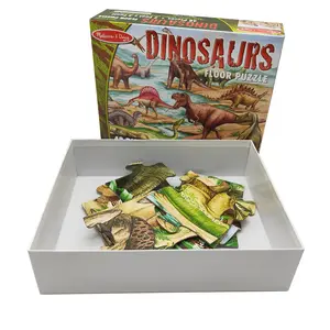 Grosir MDF 48 Potongan-potongan Besar Anak-anak Dinosaurus Lantai Jigsaw Puzzle Kustom Naga Permainan Puzzle untuk Anak-anak