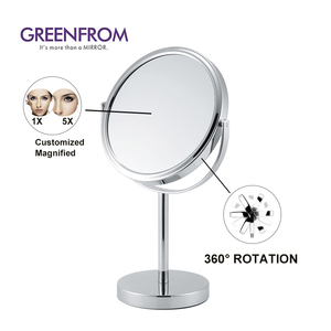 Escritorio <span class=keywords><strong>de</strong></span> <span class=keywords><strong>pie</strong></span> 10 x ampliada <span class=keywords><strong>de</strong></span> doble cara maquillaje redondo <span class=keywords><strong>de</strong></span> metal en forma <span class=keywords><strong>de</strong></span> <span class=keywords><strong>espejo</strong></span> para la venta al por mayor - Product Image 2