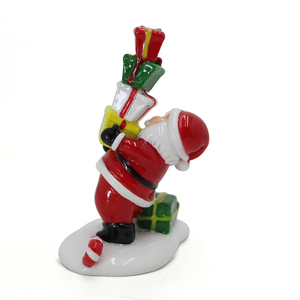 Père Noël tenant une statue en résine cadeau pour la décoration de Noël - Product Image 3