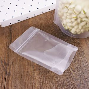 Zip Lock Stand Bag Matte Clear Stand Up Pouch Top Zip Lock Plastic Bag