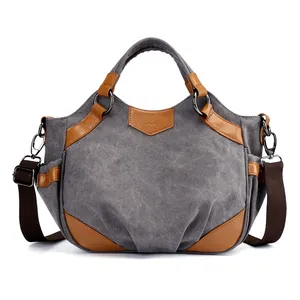 2019 productos de estilo coreano casuales de las mujeres bolsa de hombro de moda de alta calidad de lona de las señoras bolso