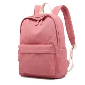 School Backpack Bag BSCI Custom Girl Ladies Classic Canvas School Backpack Casual Child Travel School Bag Backpack