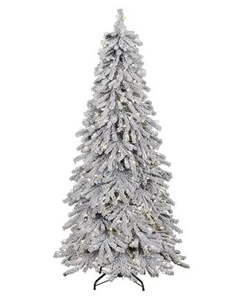 Manufacturer direct selling slim shape christmas tree with snow