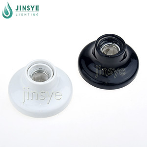 CE Decorative Lamp Socket Black/white <strong>Batten</strong> Ceramic Edison Lamp <strong>Holder</strong> - Product Image 2