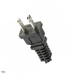 UL macho 2 Pin plano AC SJT SVT 18AWG Cable eléctrico Cable de extensión estándar americano nispt-2 Cable de alimentación