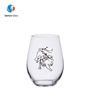 Stemless tops de Constellation wine drinking glass cup blowing machine <span class=keywords><strong>egg</strong></span> shape water milk glass cup - Product Image 1