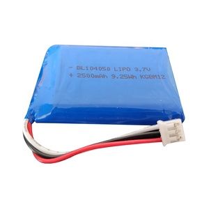 10毫米 mm (T) * 40毫米 (W) 50毫米 (L) 尺寸和 2500 mAh 标称容量 3.7 V 2500 mah lipo 电池