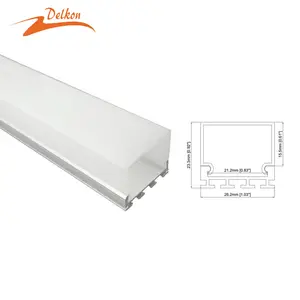 Profilé LED en aluminium, 26x24mm, promotion, Profil U, extérieur en fourrure