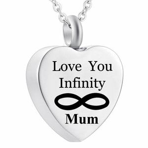 Te amo corazón infinito Mamá <span class=keywords><strong>y</strong></span> <span class=keywords><strong>Pap</strong></span>á cremación urna COLLAR COLGANTE relleno de embudo Kit regalo de Memorial - Product Image 3