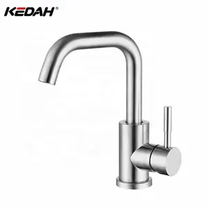 Brushed Nickel 304 Small Kitchen And Bathroom Faucet Bathroom Lavatory Sink Faucet Hot Cold Mixer Water Tap