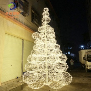 Ornamen Mal Perbelanjaan Besar Dipakai Di Rumah dan Material Logam 3D Bola Logam Menara Pohon Natal - Product Image 4