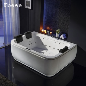 Baignoire bain tourbillon à lumière led, baignoire à massage à l'eau en acrylique, grande chute d'eau, hydrothérapie, spa - Product Image 3