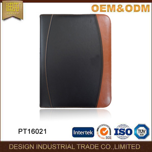 Papelería Carpeta los hombres <span class=keywords><strong>ejecutivo</strong></span> con cremallera PU cartera para <span class=keywords><strong>hombre</strong></span> a4 bolsillo titular con el bloc de notas - Product Image 3