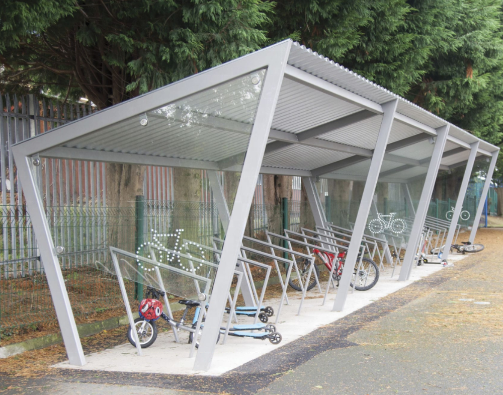 Хороший дизайн, укрытие для велосипедной парковки