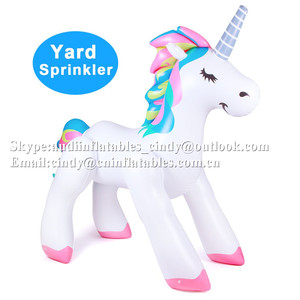 Jouets gonflables d'animaux d'eau d'éclaboussure d'été d'arroseur de cour de <span class=keywords><strong>licorne</strong></span> à vendre - Product Image 3