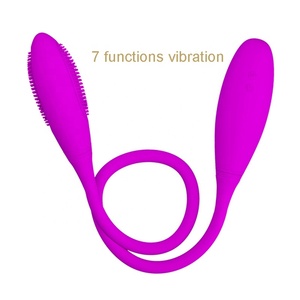 7 velocidad vibración doble lados lesbiana coqueteando USB recargable vibrador bala - Product Image 6