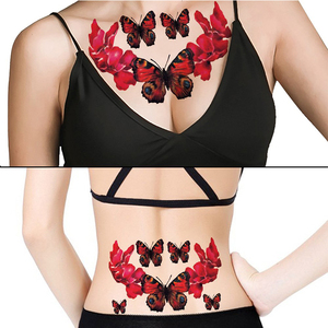 Mode non-toxique fleurs décalque temporaire autocollant de corps de <span class=keywords><strong>tatouage</strong></span> au <span class=keywords><strong>bas</strong></span> <span class=keywords><strong>du</strong></span> <span class=keywords><strong>dos</strong></span> <span class=keywords><strong>pour</strong></span> les femmes - Product Image 2