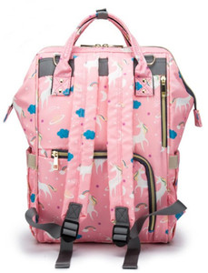 Zaino Fasciatoio per Mamme Impermeabile Borsa per Pannolini Grande con Stampa Unicorno in Materiale Oxford Zaino per Mamme da Esterno - Product Image 4