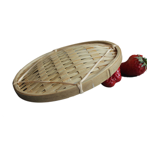 % 2023 doğal bambu yuvarlak dokuma meyve sepeti depolama sepeti - Product Image 5