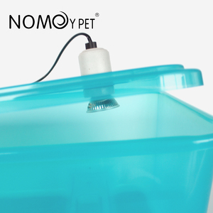NOMOY PET - Vente flash - Boîte en plastique bleue multifonctionnelle pour <span class=keywords><strong>tortue</strong></span> - Terrarium avec plateforme <span class=keywords><strong>de</strong></span> basking et bol d'alimentation NX-19 - Product Image 3