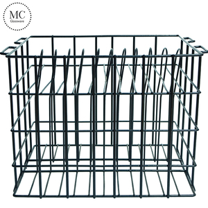 Gran metal hierro negro alambre cesta de almacenamiento para placa - Product Image 1