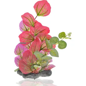 Artificial Aquatic Plant Aquarium Fish Tank Water Plant Plastic Decoration Ornament, 12" Height