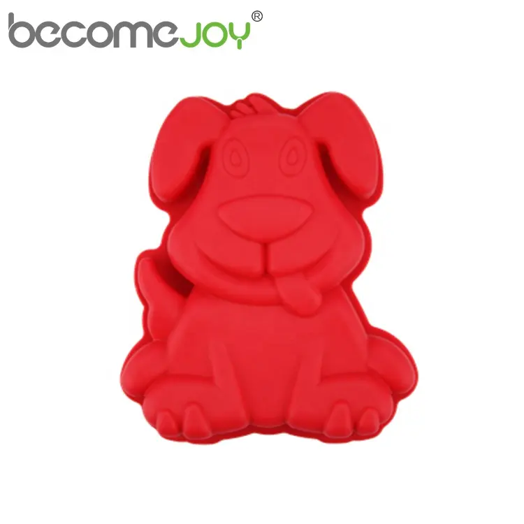 Moldes de silicona para pastel 3d para niños, horno de amor seguro y al por mayor, grado alimenticio, perro encantador