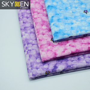 Skygen tejido liso suave digital 100% algodón de la camisa de la raya de dibujos animados tela - Product Image 1