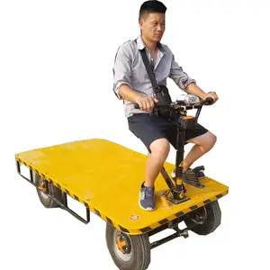 Large Load Capacity Warehouse Truck Garden Electric Trolley Electric Carry Wagon With 4 Wheels