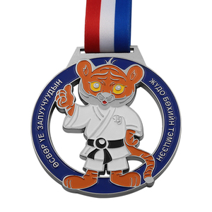 Precio al por mayor de chapado en oro de conmemorativa 3d Kung <span class=keywords><strong>Fu</strong></span> <span class=keywords><strong>chino</strong></span> medalla con cinta - Product Image 3
