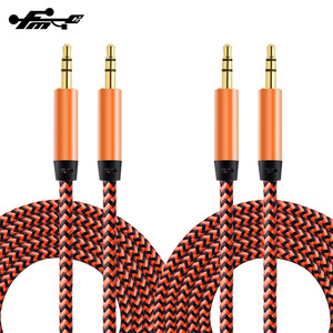 Cavo Audio cavo <span class=keywords><strong>Aux</strong></span> a buon mercato all'ingrosso 3.5mm oro PVC Stereo telefono Polybag Stock amplificatore nichelato telefono 1m <span class=keywords><strong>Aux</strong></span>-07 - Product Image 3