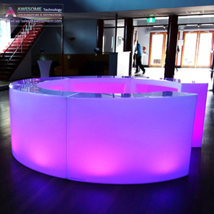 Batang Semi Bulat Plexi Putih 6 Kaki dengan Lampu Led - Product Image 3