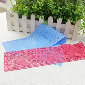 Peacock Mở Silicone Ren Mat Fondant Khuôn Cho Trang Trí Bánh