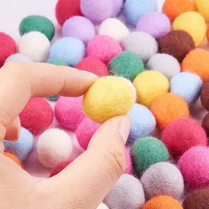 10 Màu 60 Cái Pom Poms Len Tinh Khiết Cảm Thấy Balls Cho DIY Craft Dự Án
