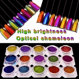 Qualité Brillant Brillant Miroir Lumineux À Ongles <span class=keywords><strong>Couleur</strong></span> Changeante Chrome Paillettes Caméléon Poudre de Pigment de <span class=keywords><strong>Peinture</strong></span> - Product Image 3
