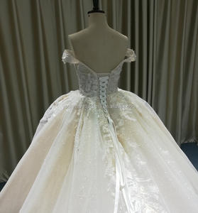 Popolare di colore dell'<span class=keywords><strong>oro</strong></span> del merletto francese con Splendido Arabia Saudita abito <span class=keywords><strong>da</strong></span> <span class=keywords><strong>sposa</strong></span> 2020 - Product Image 5