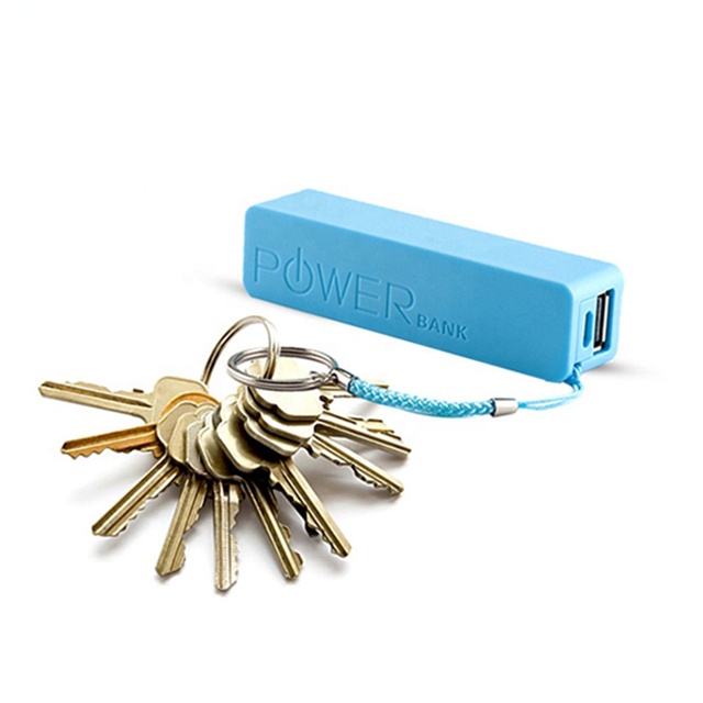 Promotional Gift Lipstick Size Keychain Power Bank Mini Portable Charger 2600mah Ultra Light Backup Emergency for Smartphone