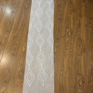 Tela de Cortina Bordada al por Mayor de México, Tul Dobby 100% Poliéster Tejido, 500 Metros, Cortina Opaca, Textil para el Hogar Bordado - Product Image 2