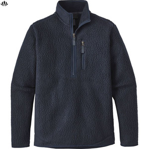 Custom <strong>Half</strong> <strong>Zip</strong> Polar Fleece <strong>Jacket</strong> <strong>Men's</strong> Pullover <strong>Jacket</strong> With Zippered Chest Pocket - Product Image 2
