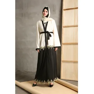 Hot Sale Cardigan Religious Lady Abaya Kimono Latest Women Cheap Muslim Polyester High Fashion Abaya Kimono