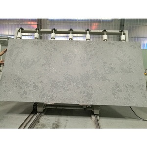 Trắng Marble Look <span class=keywords><strong>Manmade</strong></span> Bê Tông Nhân Tạo Thạch Anh Đá Phiến Với Màu Bê Tông Smokey - Product Image 6
