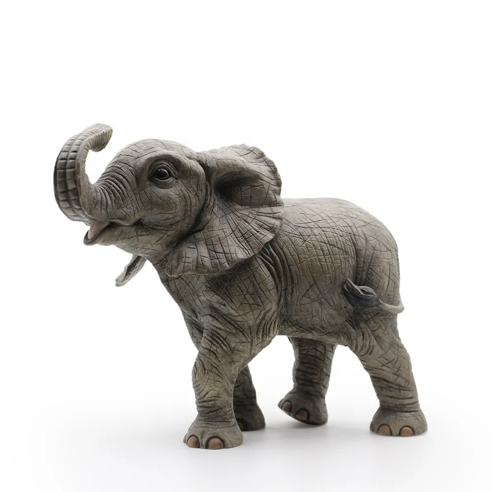 사용자 정의 홈 오피스 선물 수지 동물 동상 자연 현실적인 코끼리 입상